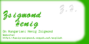 zsigmond henig business card